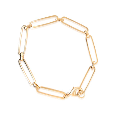 Wide Paper Clip Link Bracelet